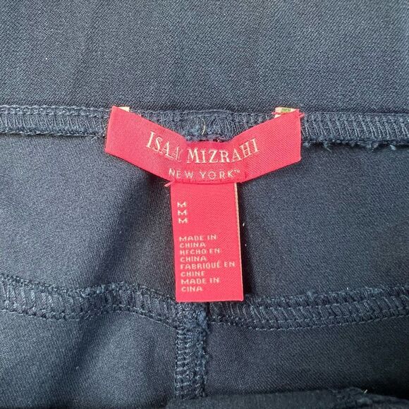 Isaac Mizrahi Pants Womens Size Medium Stretch Navy Blue Pull On - Picture 2 of 8